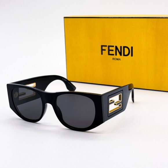 NEW FENDI FE40109I 01A SUNGLASSES BLACK WOMEN EYEWEAR